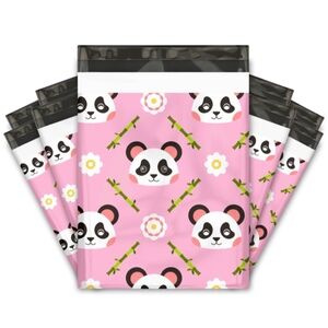 10x13 Pink Panda Print Poly Mailers Bundle of 25